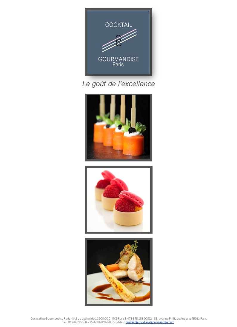 Traiteur art et gourmandise paris